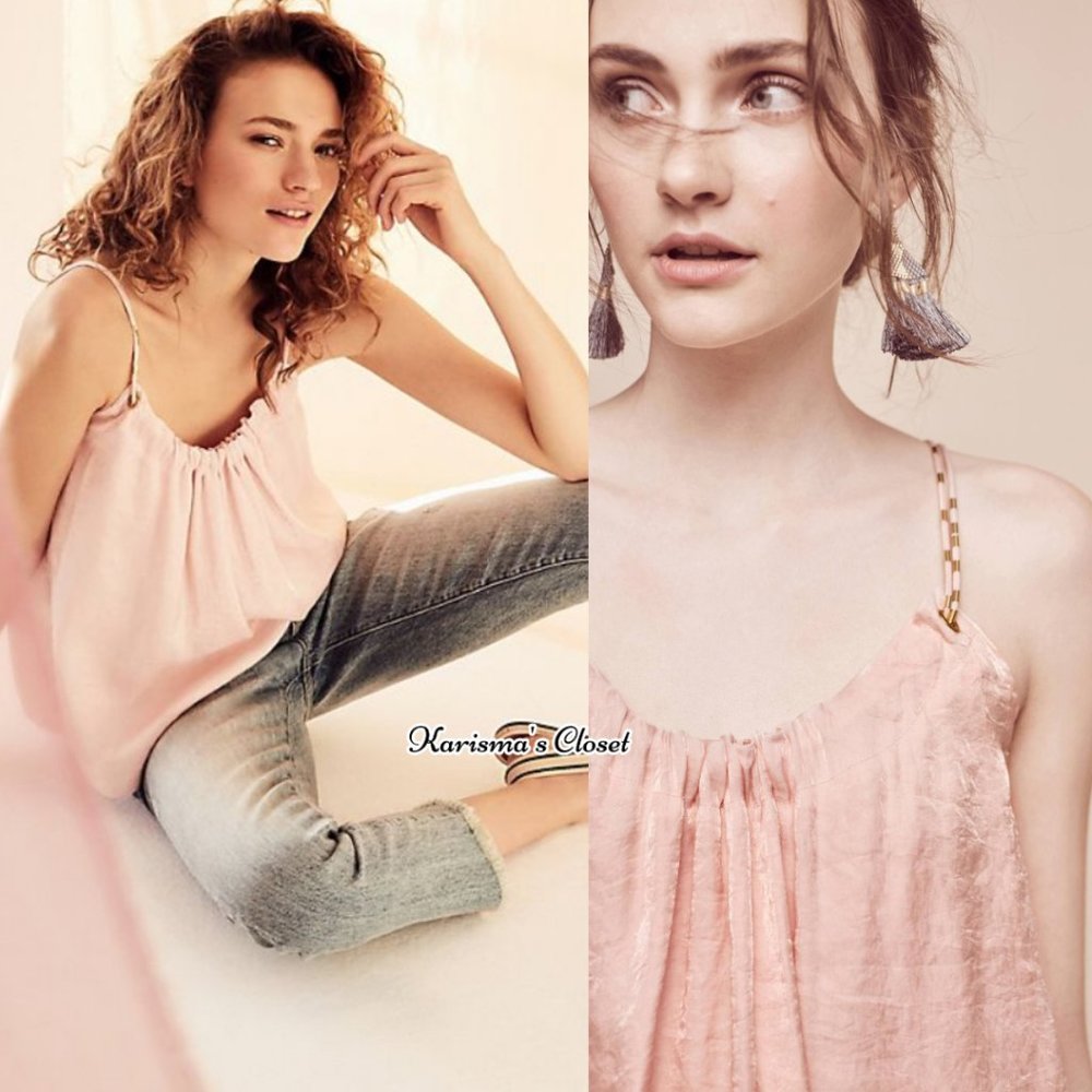 ANTHROPOLOGIE Glistened Shimmer Cami Top